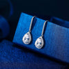 Pave Pear Cut Crystal Drop Earring