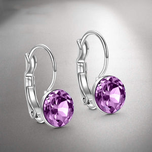 Round Baby 0.3" Crystals Leverback Earring