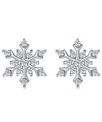 Snowflake for Winter Pave Stud Earrings