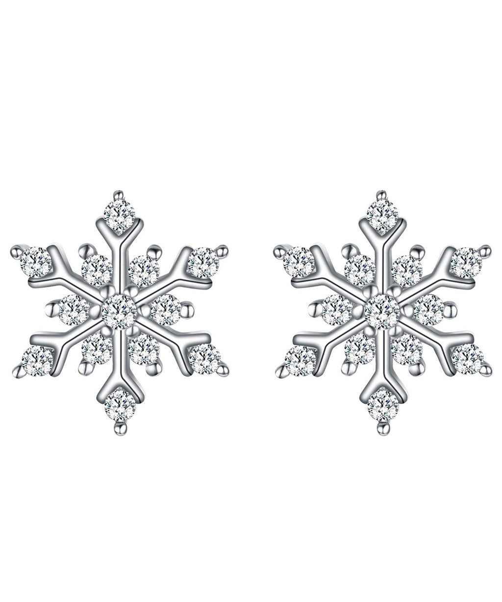 Snowflake for Winter Pave Stud Earrings