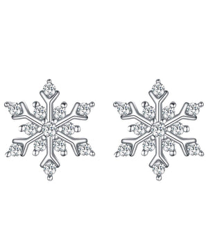 Snowflake for Winter Pave Stud Earrings