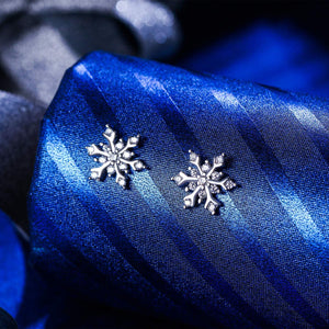 Snowflake for Winter Pave Stud Earrings