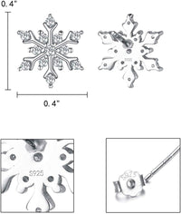 Snowflake for Winter Pave Stud Earrings