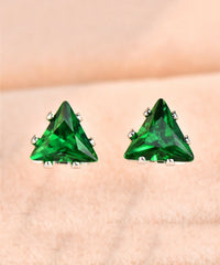 5 Piece Assorted Earring Set made With Crystals with Luxe Box - Emerald