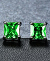5 Piece Assorted Earring Set made With  Crystals with Luxe Box - Emerald