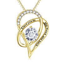 Love you to The Moon & Back Necklace Made with Swarovski Elements in 18K Gold Plating