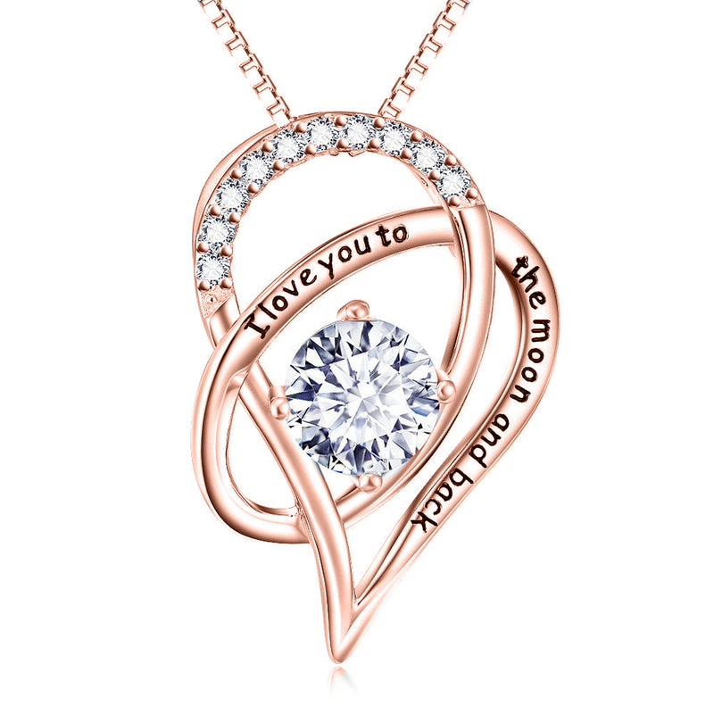 Mother's Day I Love You To The Moon & Back Swarovski Elements Necklace & Gift Box
