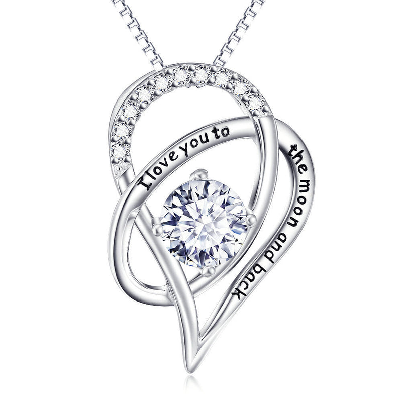 Mother's Day I Love You To The Moon & Back Swarovski Elements Necklace & Gift Box