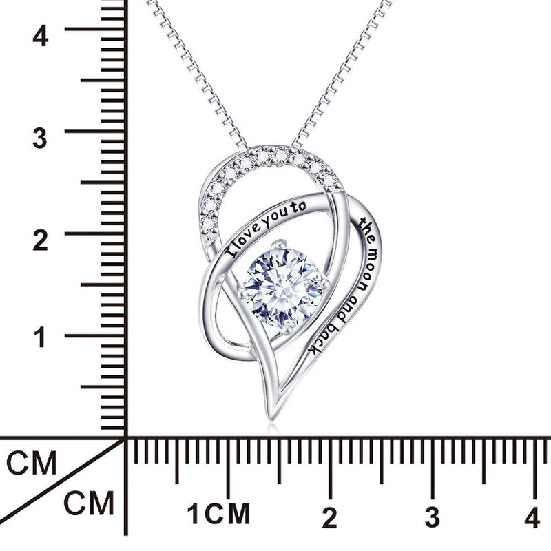 Mother's Day I Love You To The Moon & Back Swarovski Elements Necklace & Gift Box