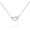 Trendy Twist Necklace 18"  - 14K White Gold Plated