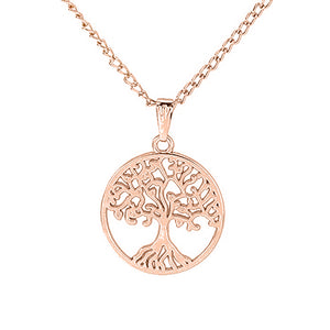 Bohemian Filigree Tree Of Life Necklace Set in 14K Rose Gold, , Golden NYC Jewelry, Golden NYC Jewelry  jewelryjewelry deals, swarovski crystal jewelry, groupon jewelry,, jewelry for mom,