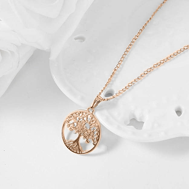 Classic Mother of Tree of Life Necklace in 18K Gold Plated ( 3 Options Available)