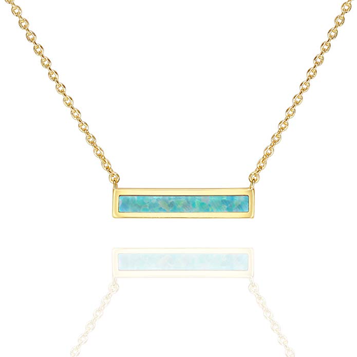 Bohemian Design Opal Bar Necklace in 18K Gold - 2 Styles, , Golden NYC Jewelry, Golden NYC Jewelry jewelryjewelry deals, swarovski crystal jewelry, groupon jewelry,, jewelry for mom,
