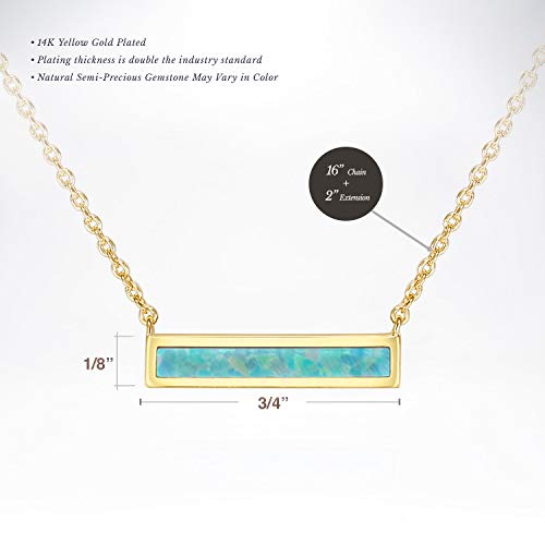 Bohemian Design Opal Bar Necklace in 18K Gold - 2 Styles, , Golden NYC Jewelry, Golden NYC Jewelry jewelryjewelry deals, swarovski crystal jewelry, groupon jewelry,, jewelry for mom,