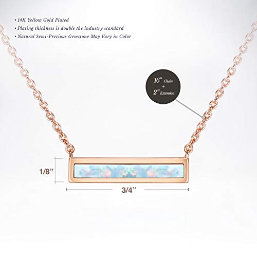 Bohemian Design Opal Bar Necklace in 18K Gold - 2 Styles, , Golden NYC Jewelry, Golden NYC Jewelry jewelryjewelry deals, swarovski crystal jewelry, groupon jewelry,, jewelry for mom,