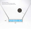 Opal Created Bar Necklace 18" - 18K White Gold Plated