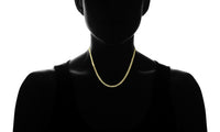 Unisex Solid Italian Curb Chain in 14K Gold Plating