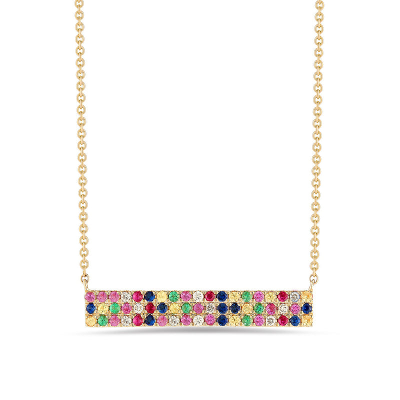 Rainbow Austrian Elements Pendant Necklaces in 14K Gold (Multiple Options)