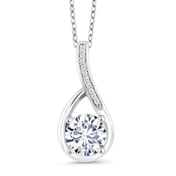 Classic Teardrop Pave Necklace Embellished with Swarovski Elements in 18K White Gold Plated, Necklace, Golden NYC Jewelry, Golden NYC Jewelry jewelryjewelry deals, swarovski crystal jewelry, groupon jewelry,, jewelry for mom,