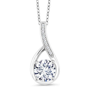 Classic Teardrop Pave Necklace Embellished with Swarovski Elements in 18K White Gold Plated, Necklace, Golden NYC Jewelry, Golden NYC Jewelry  jewelryjewelry deals, swarovski crystal jewelry, groupon jewelry,, jewelry for mom,