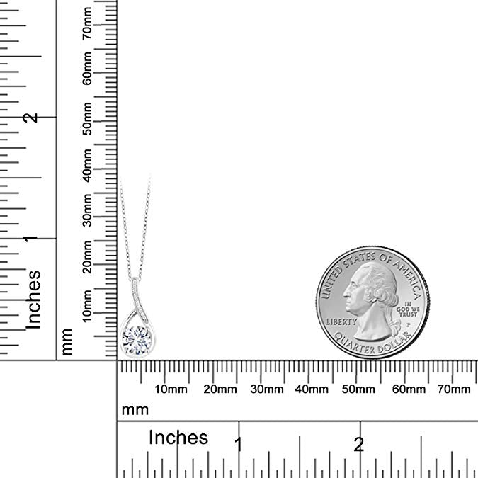 Classic Teardrop Pave Necklace Embellished with Swarovski Elements in 18K White Gold Plated, Necklace, Golden NYC Jewelry, Golden NYC Jewelry jewelryjewelry deals, swarovski crystal jewelry, groupon jewelry,, jewelry for mom,