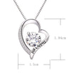 "Daddys Girl" Heart Necklace Embellished with Swarovski Crystals in 18K White Gold Plated, Necklace, Golden NYC Jewelry, Golden NYC Jewelry jewelryjewelry deals, swarovski crystal jewelry, groupon jewelry,, jewelry for mom,