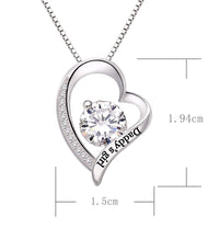 "Daddys Girl" Heart Necklace Embellished with Swarovski Crystals in 18K White Gold Plated, Necklace, Golden NYC Jewelry, Golden NYC Jewelry jewelryjewelry deals, swarovski crystal jewelry, groupon jewelry,, jewelry for mom,