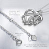 White Austrian Elements Pav'e Intertwined Heart Shaped Necklace