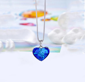 Classic Bermuda blue Heart Necklace