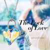 Aurora Borealis Key to my Heart Pendant Necklace