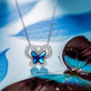 Blue Topaz Butterfly Necklace