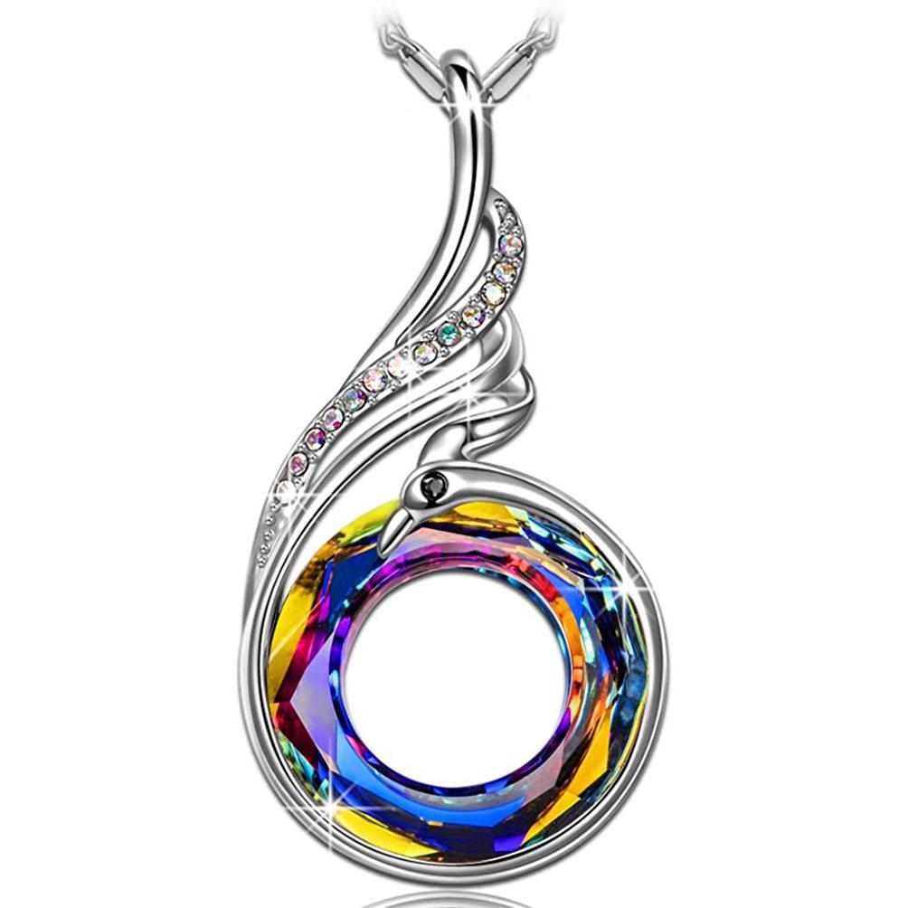 Flaming Phoenix Fire Swirl Necklace