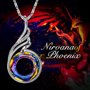 Flaming Phoenix Fire Swirl Necklace