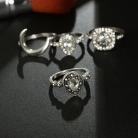 With Swarovski Crystals 18K White Gold Plated Ring