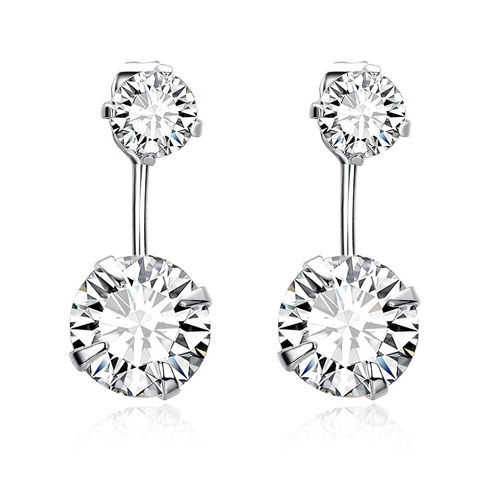 Duo Swarovski Elements Drop Earrings in 18K White Gold, Earring, Golden NYC Jewelry, Golden NYC Jewelry jewelryjewelry deals, swarovski crystal jewelry, groupon jewelry,, jewelry for mom,