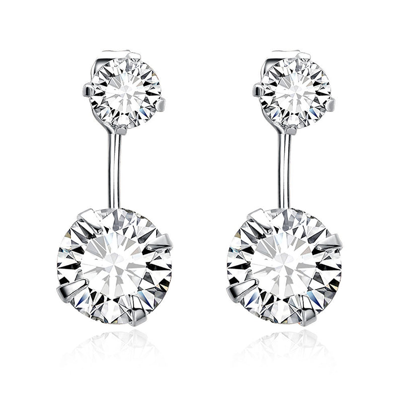 Duo Swarovski Elements Drop Earrings in 18K White Gold, Earring, Golden NYC Jewelry, Golden NYC Jewelry jewelryjewelry deals, swarovski crystal jewelry, groupon jewelry,, jewelry for mom,