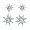 Starburst Austrian Crystal Double Earrings