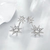 Starburst Austrian Crystal Double Earrings