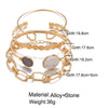 4 Piece Medallion Bracelet Set 18K Gold Plated Bracelet