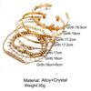 7 Piece Geometric Bangle Set With Austrian Crystals 18K Gold Plated Bracelet