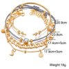 4 Piece Roman Bracelet Set With Crystals 18K Gold Plated Bracelet
