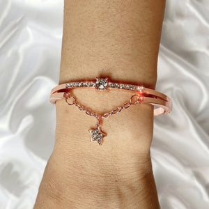 Star Drop With Austrian Crystals 18K Rose Gold Plated Bracelet