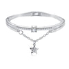 Star Drop With Austrian Crystals 18K White Gold Plated Bracelet