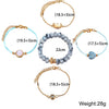 5 Piece Blue Turtle Bracelet Set With Austrian Crystals 18K White Gold Plated Bracelet