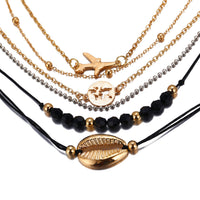 6 Piece Around the World Bracelet Set 18K Gold Plated Bracelet