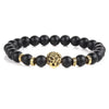 Black Lion Head 18K Gold Plated Bracelet in 18K Gold Plated