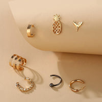 7 Piece Earring Set 18K Gold Plated Earring