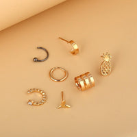 7 Piece Earring Set 18K Gold Plated Earring