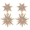 Celestial Star Drop Earring With Gemstone  Crystals 18K Gold Plated Earring