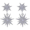 Celestial Star Drop Earring With Austrian Crystals 18K White Gold Plated Earring in 18K White Gold Plated